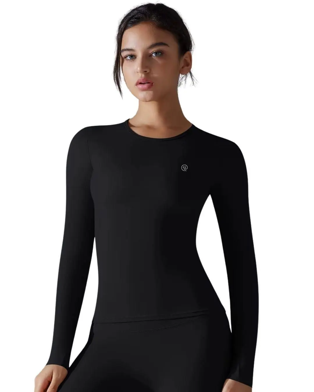 Everyday Long Sleeve Top - Summer Wear, Slim Fit, Quick-Dry, Flexible Fabric, Round Neckline, 75% Nylon 25% Spandex
