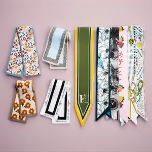 10 pieces set hair ribbon scarf set, fashion ribbon scarf for hair, handbag handle scarf, purse scarf for women, hair accessories, bag accessories, bag scarf, handbag scarf for women girls ladies, fashion accessories Cute Boho