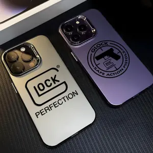 G-GLOCKS fashion logo Luxury Cool Protective Phone Case For iPhone 17 16 15 14 13 12 11 Pro Max Air Matte Laser Aurora Shockproof Funda  Anti-Drop Anti-Fingerprint Cover Casing Accessories