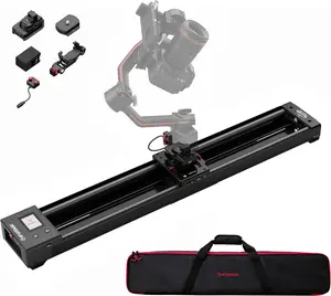 IFOOTAGE Shark Nano II 860 Motorized Camera Slider 34"/86cm, 360-Degree Rotary Axis, Compatible with DJI RS5, RS4 Pro, RS4, RS3 Pro, RS2 Pro, RS2, Gimbals 5-Axis Coordinated Shooting, Payload 11lb