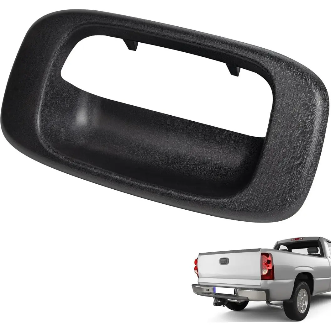 Affordable Steel Tailgate Handle Bezel Replacement for Chevy/GMC Sierra 1500,2500,3500 & Yukon (1999-2007) - Quick Install, Latch Access, 100% Satisfaction Guarantee
