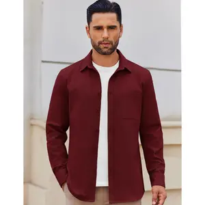 COOFANDY Mens Lightweight Button Down Shirt Jacket Casual Shacket Cotton Overshirt