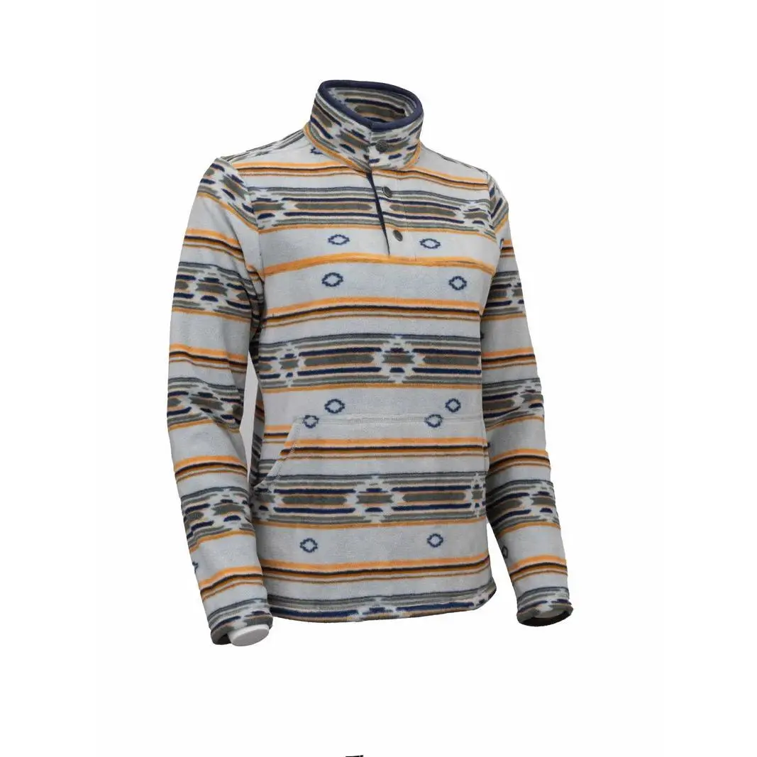 Outback Trading Company Delaney Women's Western Style Pullover, Soft Non-Pilling Fleece, Quarter-Snap Top with Kangaroo Pocket, Lightweight, Feminine