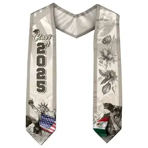 Mexican American Flag Graduation Stole 2025, Mexican Graduation Sash, Mexico Graduation Stole Gift