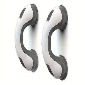 Shower Handle Bar, 2 Counts Strong Suction Cup Shower Grab Bar, Safety Grab Bar for Shower Chair and Bench for Elderly