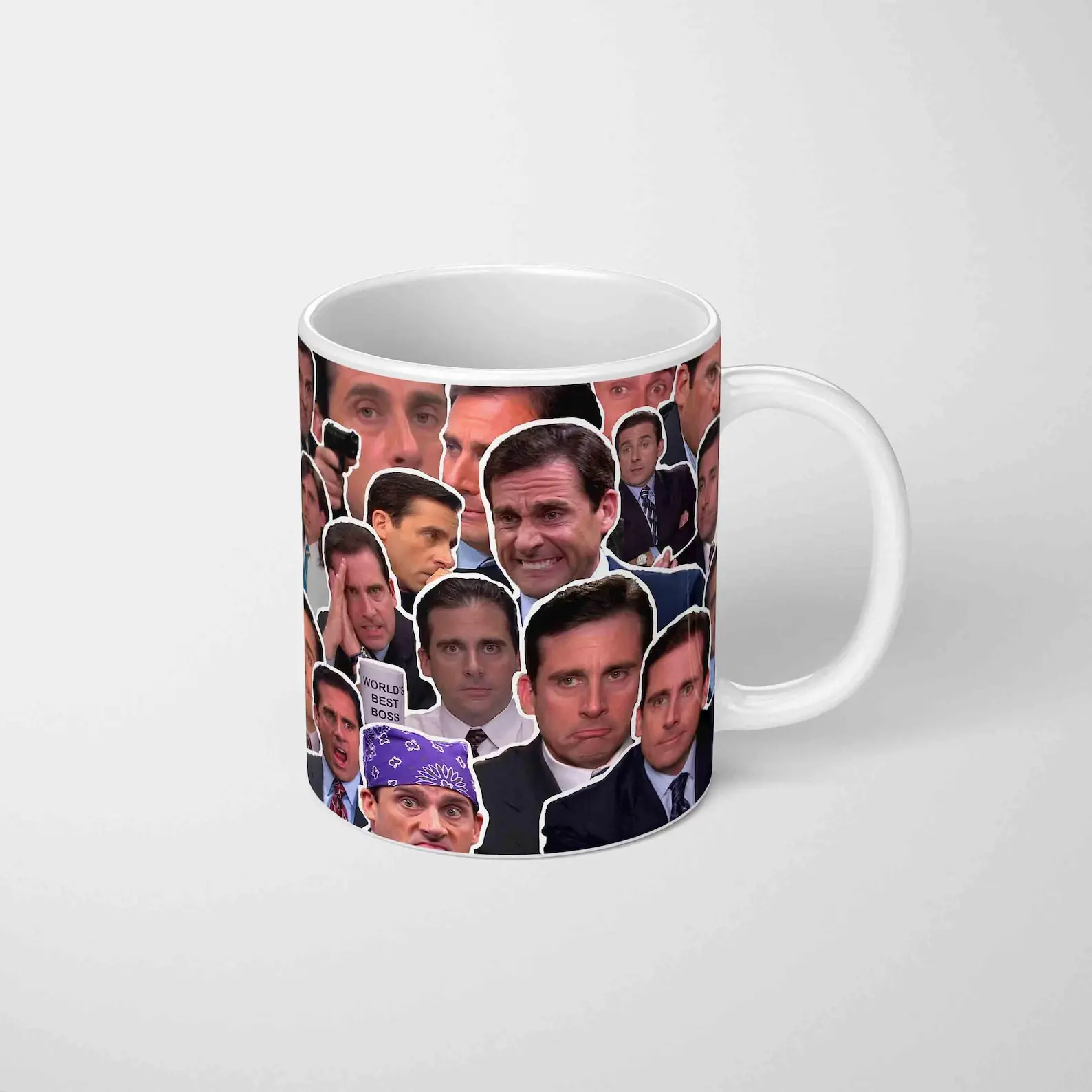 Michael Scott Collage Mug | Funny The Office TV Coffee Cup | Iconic Sitcom Quote Drinkware | Comedy Fan Gift | Hot Drink Ceramic Cup