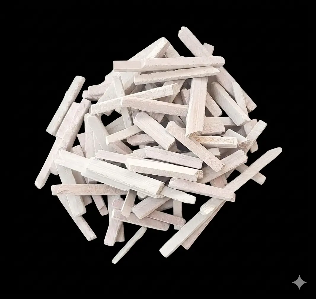 White Slate Pencils (250g) - Natural Limestone Chalk Bars | Thin Slate Pencils | Earthy Goodies Premium Broken Slate