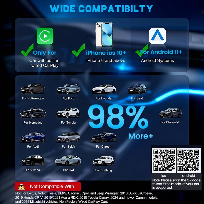 Wireless CarPlay & Android Auto Adapter 2026 – Plug & Play, No Delay, Hands-Free for iPhone & Android Wireless CarPlay & Android Auto Adapter 2026 – Plug & Play, No Delay, Hands-Free for iPhone & Android