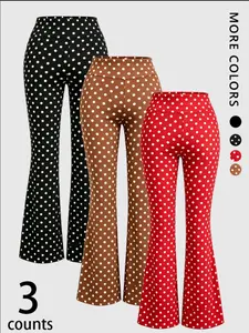 High-Waisted Flared Pants with Butterfly Embroidery, Vintage Slim Fit, All-Season Casual Wear, Perfect for Pear Shape & Straight Leg Look