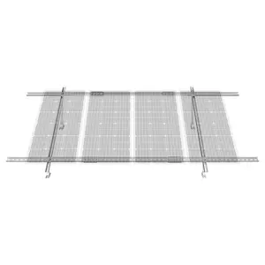 VEVOR Solar Panel Mounting Brackets, 30°-60° Adjustable Multi-Pieces Solar Panel Brackets for 1-4PCS Solar Panels, Carbon Steel Ground Mount Solar Panel Stand for Farms, RVs, Boats, Off-Grid System