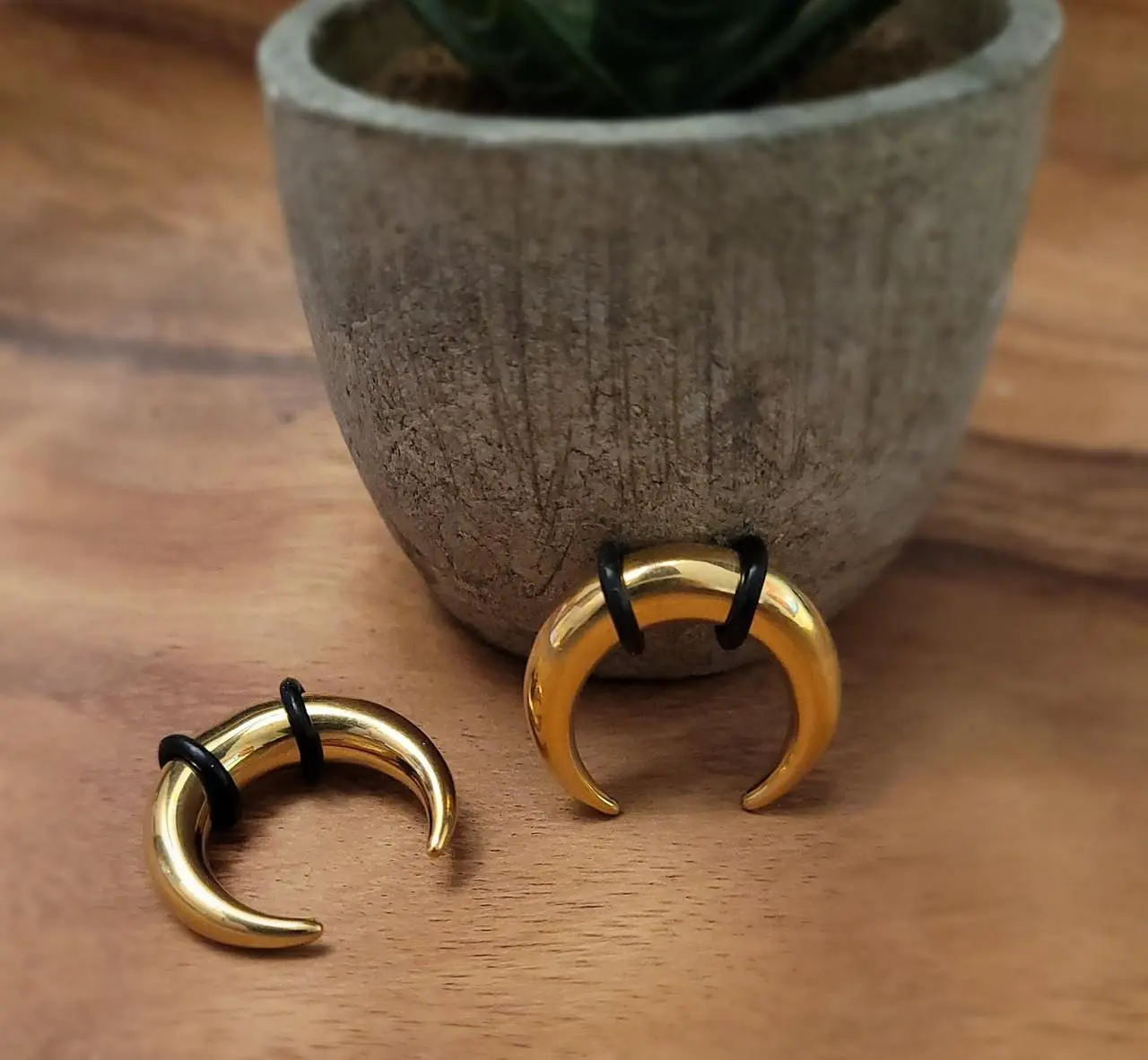 Choose 2 Sizes: Gold Steel Pinchers Ear Plugs Tapers Horseshoes Gauges Septum Ring 0g 1g 2g 4g 6g 8g 10g 12g 14g stretching Kit set jewelry