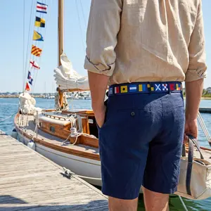 SoliVisk Nautical Code Signal Flag Men’s Leather Tab Belt