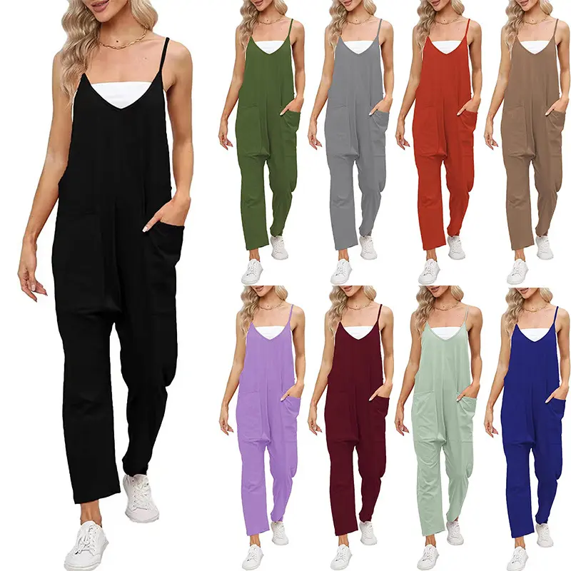 2025 Summer Hit Women's Overalls – Baggy Fit Jumpsuit with Large Pockets, Adjustable Straps, Perfect for Casual Outfits