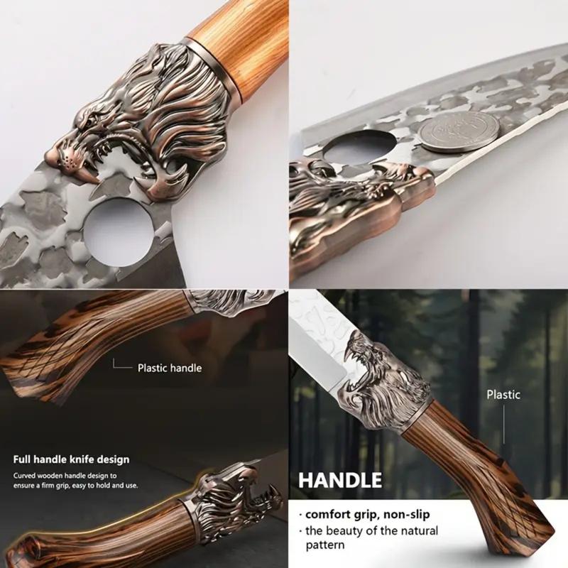 7-piece kitchen knife set, ultra-sharp stainless steel chef's knife with block, non-stick rust-proof, ergonomically designed for home and use, universal knife block, ideal for home kitchens.