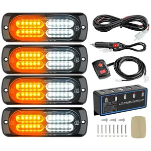 Nilight Surface Mount Led Strobe Light Kit (4 Pcs) Nilight Surface Mount Led Strobe Light Kit (4 Pcs)