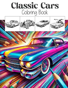 Classic Cars Coloring Book: A Collection of 40 Cool Vintage Cars | RelaxingColoring Pages for Kids, Adults, Boys, and Car Lovers