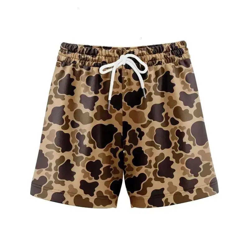 Vintage Duck Camo Shorts Men Retro Camouflage Mesh Beach Shorts, Rugged Outdoorsman Summer Lounge Gym Shorts Gift for Him