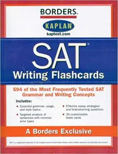 USED-Borders SAT Writing Flashcards by Kaplan (Paperback)