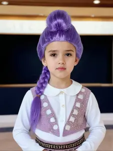 Kpop for Girls, Long Braided Wig for Cartoon Movies, Halloween Role Playing Costume, Anime Wig for Cosplay, Synthetic Braided Wig, Synthetic Hair Wigs