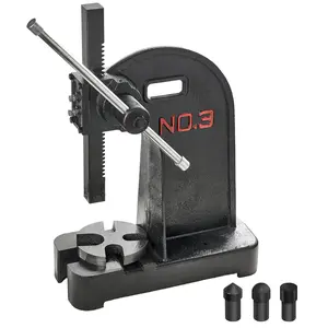 Arbor Press, 3 Ton Manual Arbor Press, 12.2-Inch Maximum Height, Cast Iron Heavy-Duty Desktop Hand Press For Stamping, Bending, Stretching, Forming, Metalworking, High-Precision Manual Press Tool For Crafts