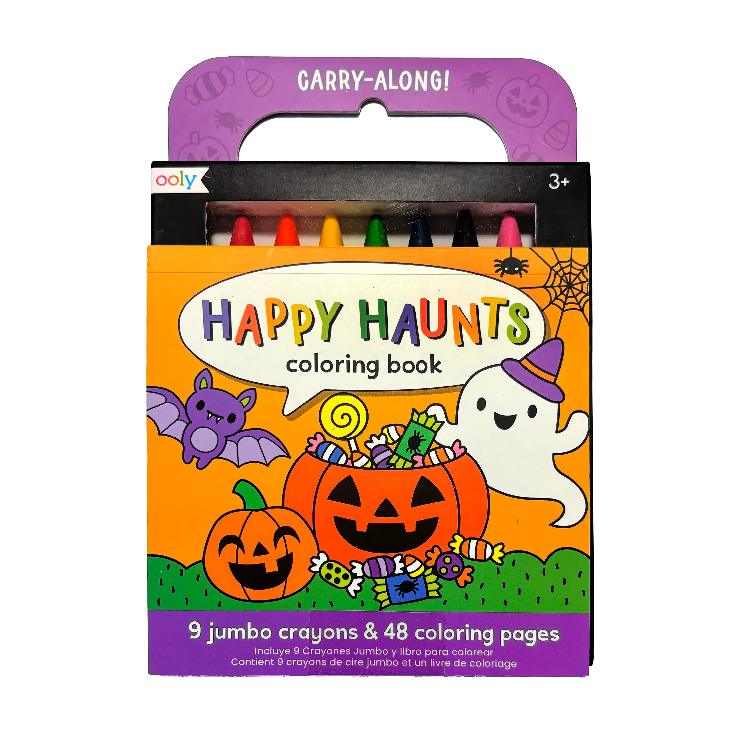 Carry-Along! Coloring Book and Crayon Set - Happy Haunts - Set of 9 Crayons