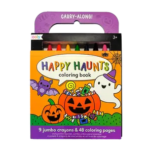 Carry-Along! Coloring Book and Crayon Set - Happy Haunts - Set of 9 Crayons