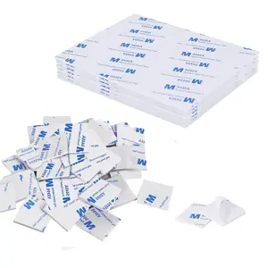 100 count Double Sided  Tape  Pad Mounting Adhesive Tape, for , , Party Decor,27 x 27 x 2mm,(Square White)