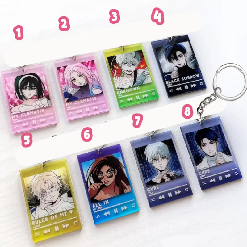 ALIEN STAGE keychain charms - sua mizi till ivan luka hyuna // alnst merch