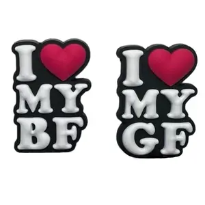 I Love My BF/GF Matching Shoe Charm/ Keychain -  Footwear Decor Accessories Couples Comfort Love
