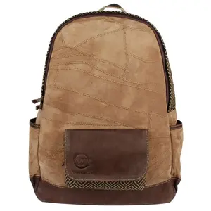 Vann & Co Upcycled Hand Patched Leather Supreme Backpack