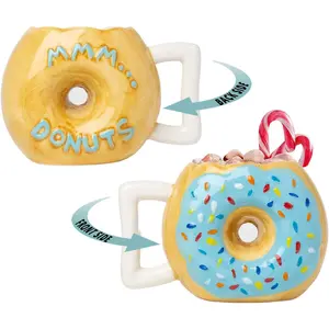 Ceramic Donut Mug -   with Sprinkles - Funny "MMM... Donuts!" Quote - 14 oz Coffee Cup