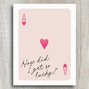 Ace of Hearts Greeting Card: Romantic Anniversary Love Note, Card for Boyfriend or Girlfriend, Greeting Card with Envelope