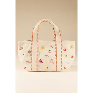 Altar’d State Summer Icons Mini Tote Bag – Cute Beach Tote, Small Canvas Handbag, Everyday Carry, Vacation Aesthetic Bag