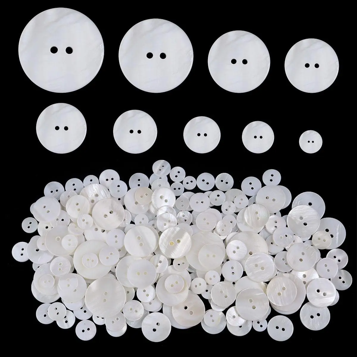 5-20pcs/lot Natural S Sewing Buttons Round 2-holes Flatback Buttons Sewing Accessories DIY Crafts Clothing Shirts Decoration