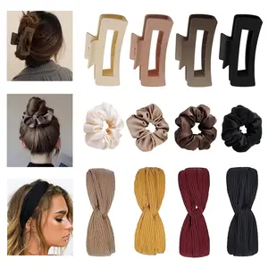 Square Claw Clips, Hair Claw Clips for Women Girls, 4.1" Large Non-slip Hair Clips,Rectangular Hair Clips Acrylic Banana Jaw Clips Hair Accessories for Women and Girls