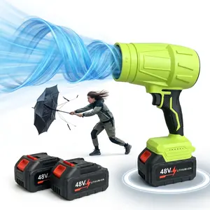 Leaf Blower Cordless, Powerful Handheld Electric Blower with 2×48V Batteries, Lightweight Leaf Blower for Lawn Care, Patio, Leaves, Snow & Dust Removal (Leaf Blower Cordless)