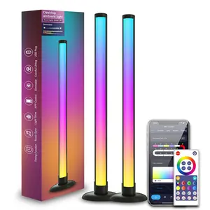 USB Two-Pack Bedroom Atmosphere Lamp, Gaming PC Microphone Ambient Light, Desktop Microphone Light, LED Bluetooth-compatible Ambiance Lamp, Floor Lamp, Colorful