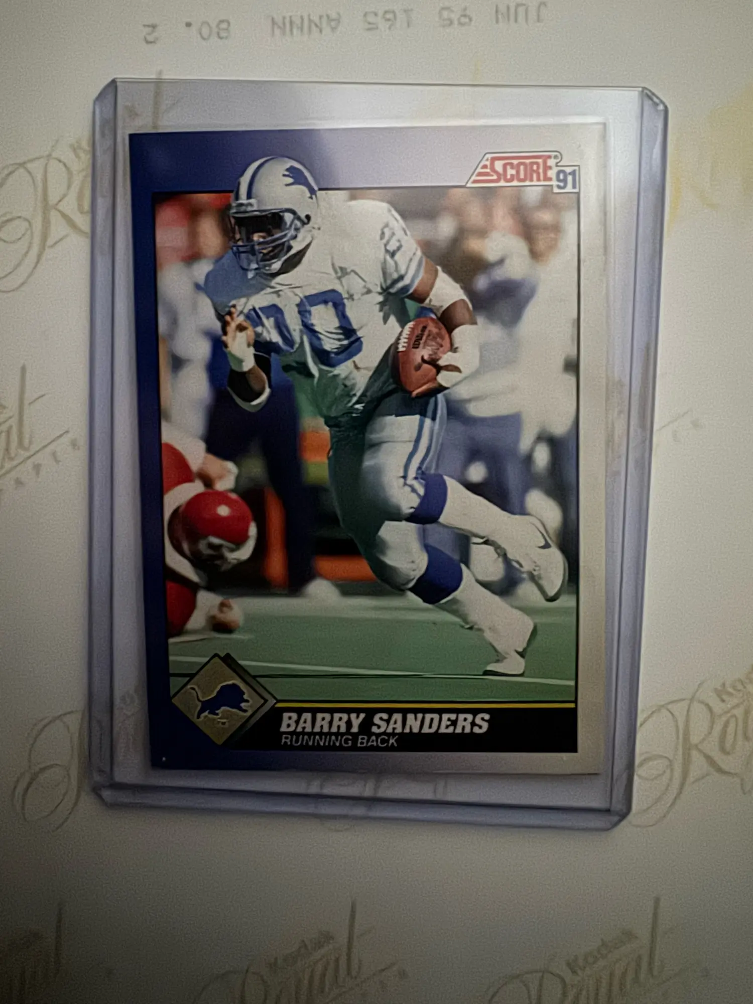 Barry Sanders 1991 Score card