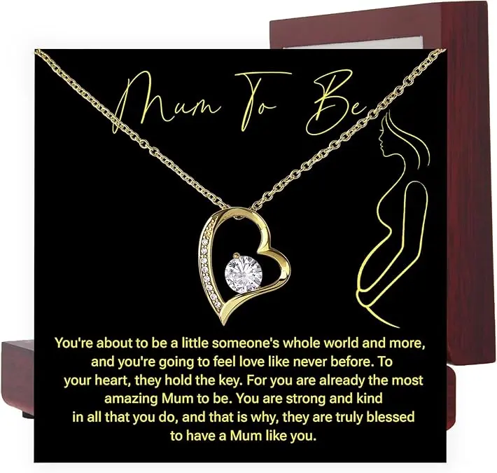 Mum to Be Necklace, Pregnancy Gifts for Wife, First Time Mom Jewelry, Mom-to-be Necklace, Gifts for Pregnant Daughter or Sister, and Maternity Gifts for Expecting Moms Necklace With Message Card and Gift Box