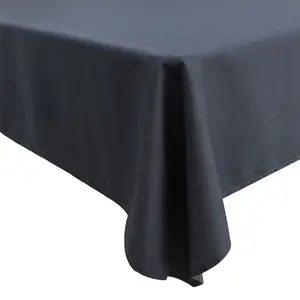Deconovo Solid Faux Linen Table Cloth Water Resistant Table Cover Square Tablecloths Tablecloth for Parties