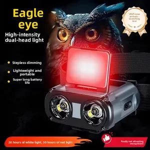 Rechargeable headlamp,90 ° COBLED headlamp with motion sensor, 5 modes and IPX5 waterproof rating, suitable for night running, fishing, cycling, and camping