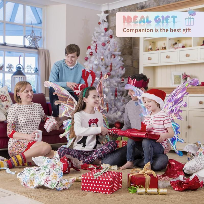 Electric LED Fairy Butterfly Wings with Lights & Music, Light Up Moving Costume Wings for Girls & Women, Multicolor Princess Dress Up Toy for Halloween, Birthday, Christmas, Party, Cosplay & Role Play