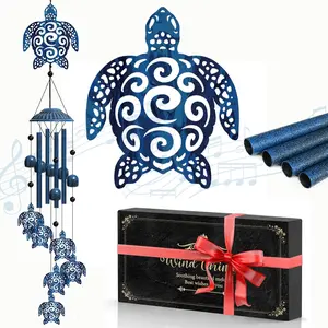 Sea Turtle Wind Chimes for Outside,  Metal Windchime Sea Turtle  for Women/Men, Garden Wind Chime Patio,Yard Turtles Garden Decor Sympathy Memorial  for Mom Turtles Lover