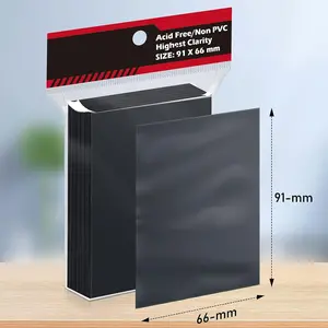 Black Card Sleeves Toploaders for Trading Card, Matte Card Sleeves Deck Card Protectors