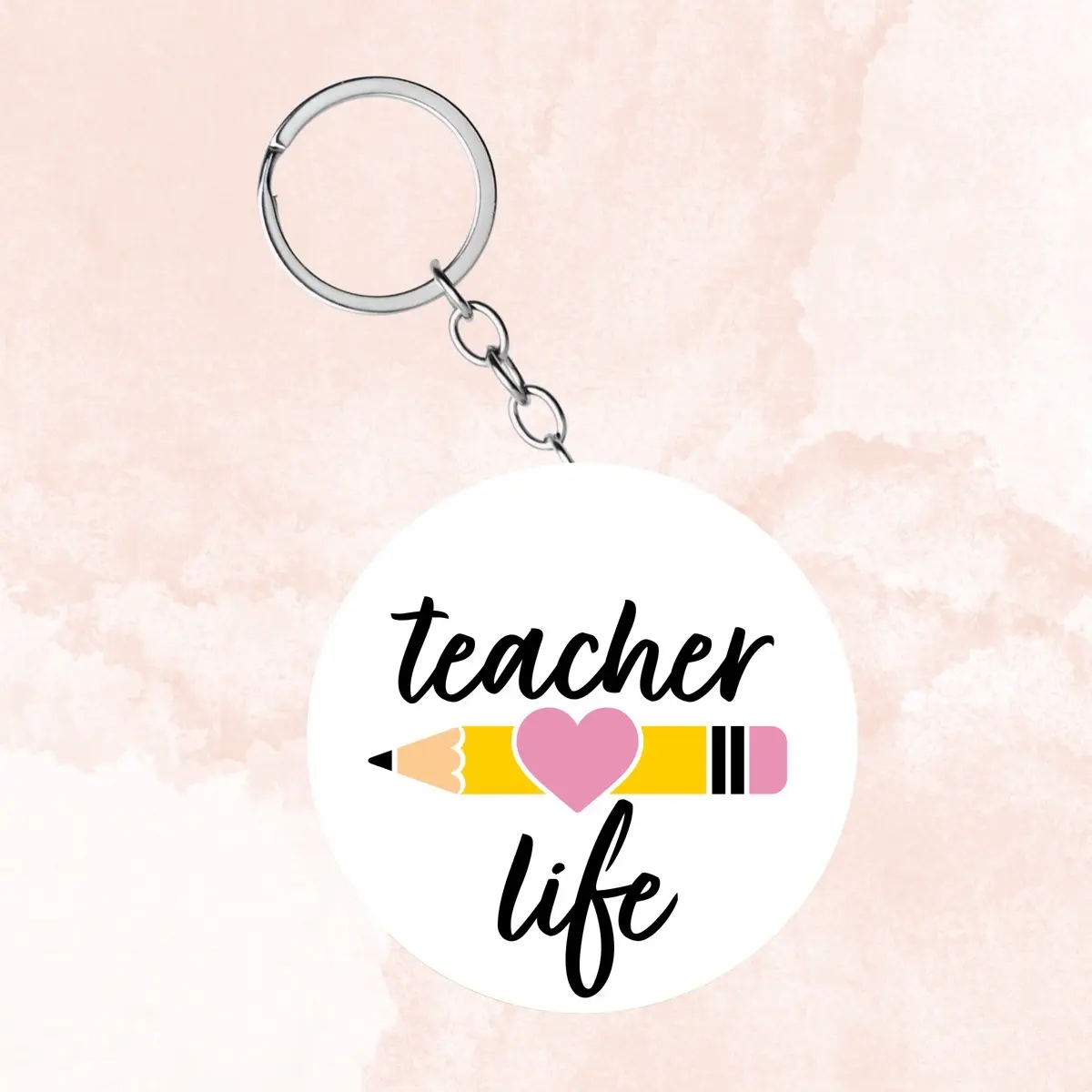 Teacher Life Acrylic Keychain Plastic