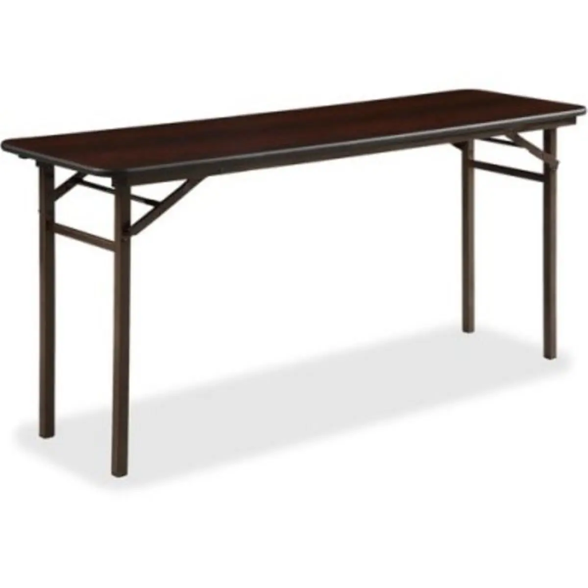 Lorell LLR60725 60 x 18 in. Mahogany Folding Banquet Table