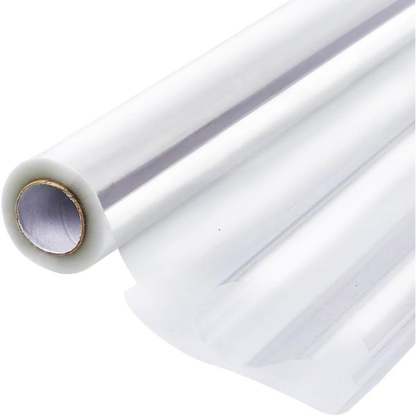Clear Cellophane Wrap Roll 16" x 100' 3 Mil Thick for Gift Basket, Treats, Goodie Wrapping, Craft, Flower Bouquet - Plastic