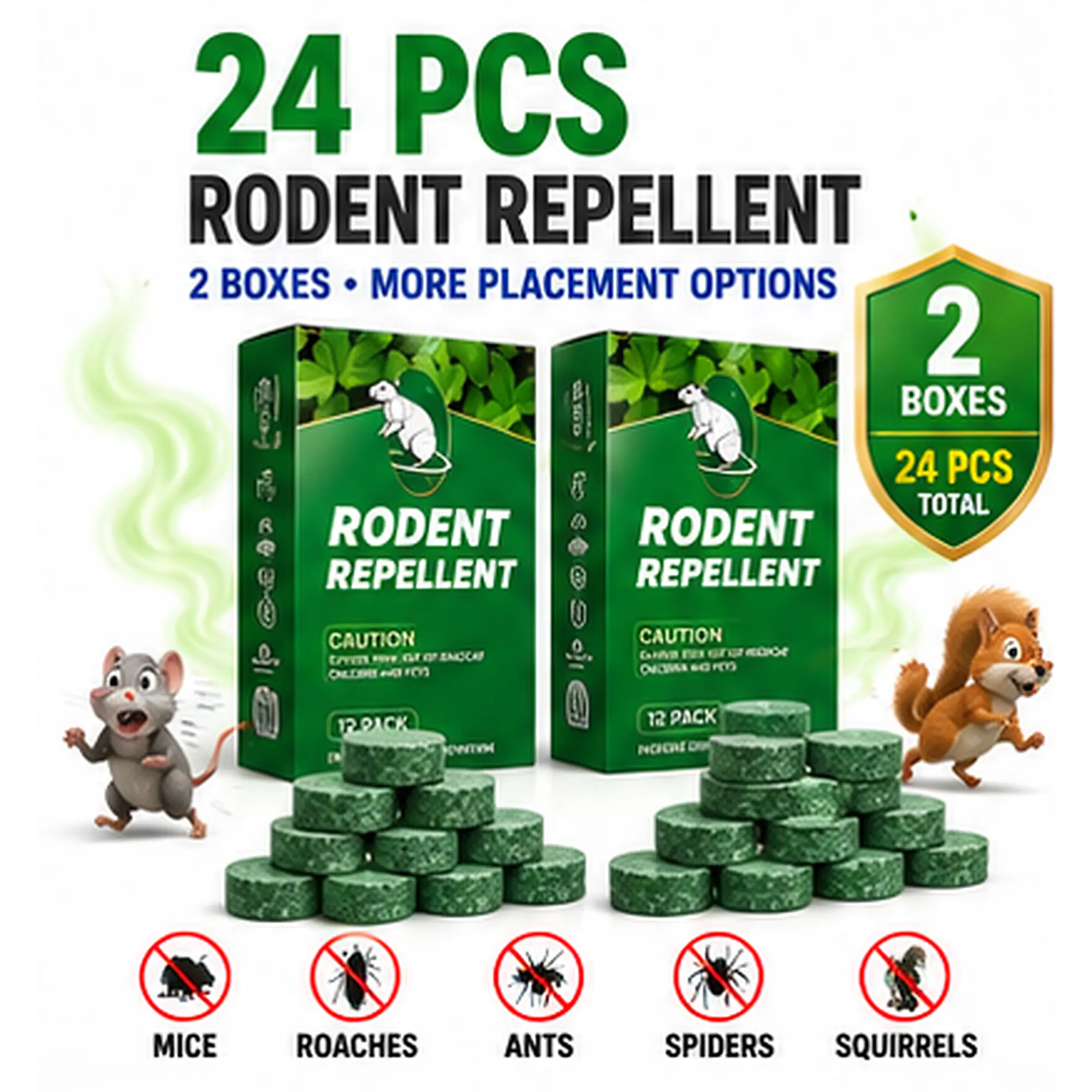 Pesticide-Free Peppermint Oil Rodent Repellent Balls Pack, Natural Mouse Rat Repellent & Indoor Insect Control, Pet-Friendly Strong-Scent Deterrent for Home Garage (Indoor/Outdoor Use)