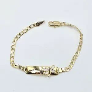 Kids' Butterfly Bracelet - 6-Inch Gold-Plated Chain, Secure Lobster Clasp, Spring Glow-Up Fashion Accessory for Children, Bracelets