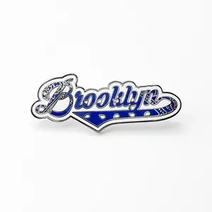 Brooklyn Dodger Blue Paisley Boro Pin - Unique Brooklyn Charm Accessory for Enthusiasts of Brooklyn's Identity